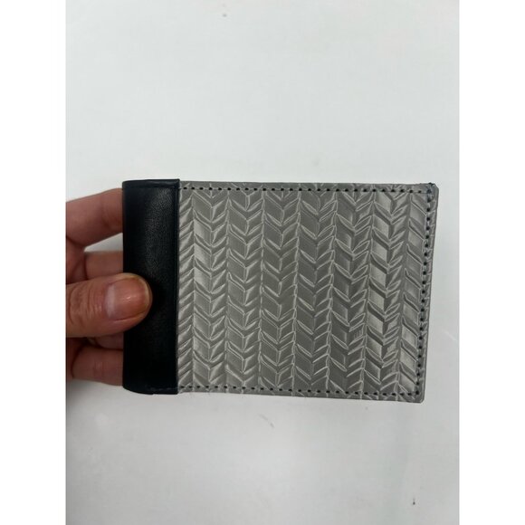 RARE NEW Stewart/Stand Thin Stainless Steel Wallet RFID Blocking Herringbone - Picture 12 of 12